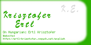 krisztofer ertl business card